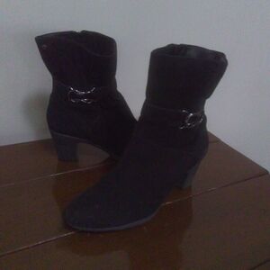 Women's Black Buckle Ankle Boot